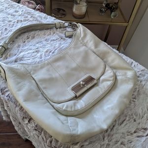 Coach Off White Soft Leather Hobo Handbag